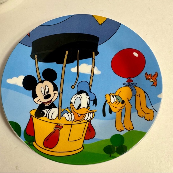 Pre-owned Disney Mickey Mouse Clubhousr. 2 Piece Ceramic Dinnerware Set. - Picture 2 of 12